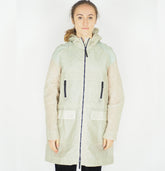 Womens Jack Wolfskin Tecnic 1305541 Dusty Grey Zip Up Windproof Hooded Parka
